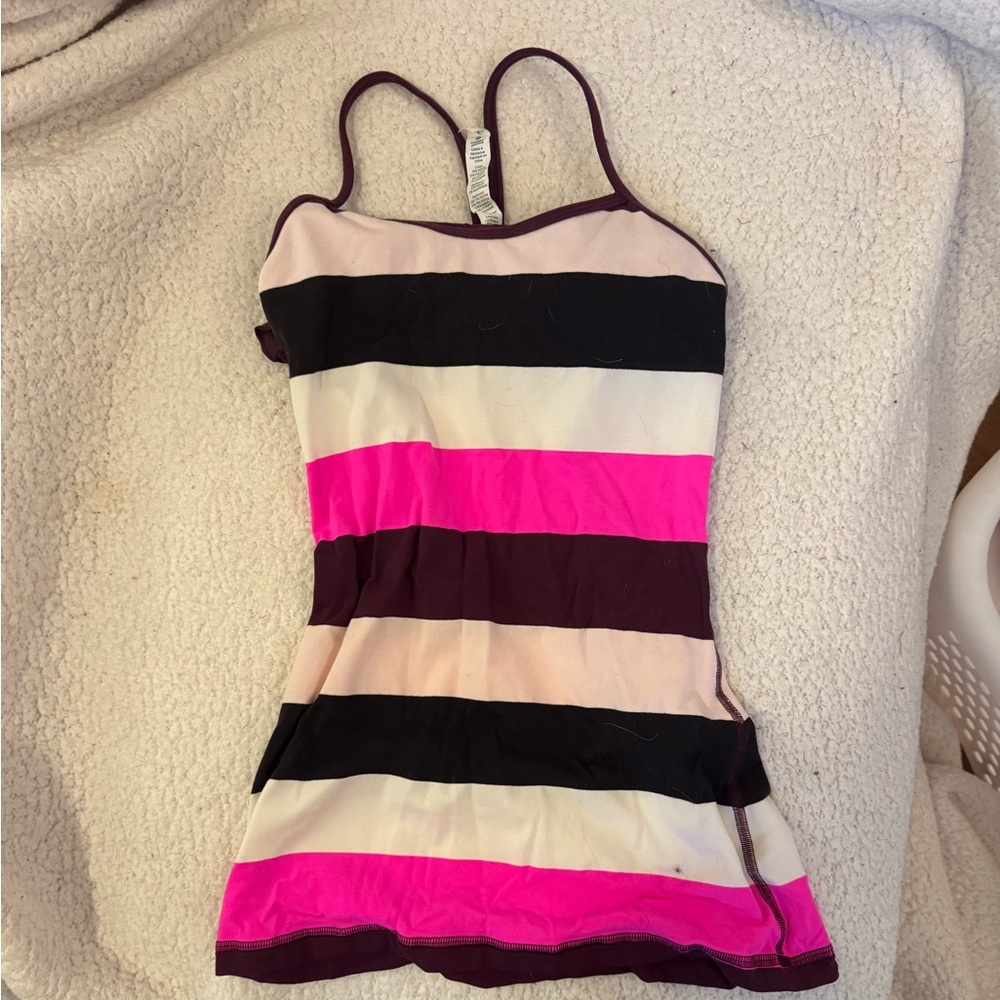 Lululemon size 2 striped yoga tank top